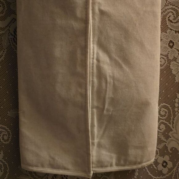 New Holiday Style 38 inch Round Beige NOEL brushed‎ letters lined tree skirt - Picture 5 of 8